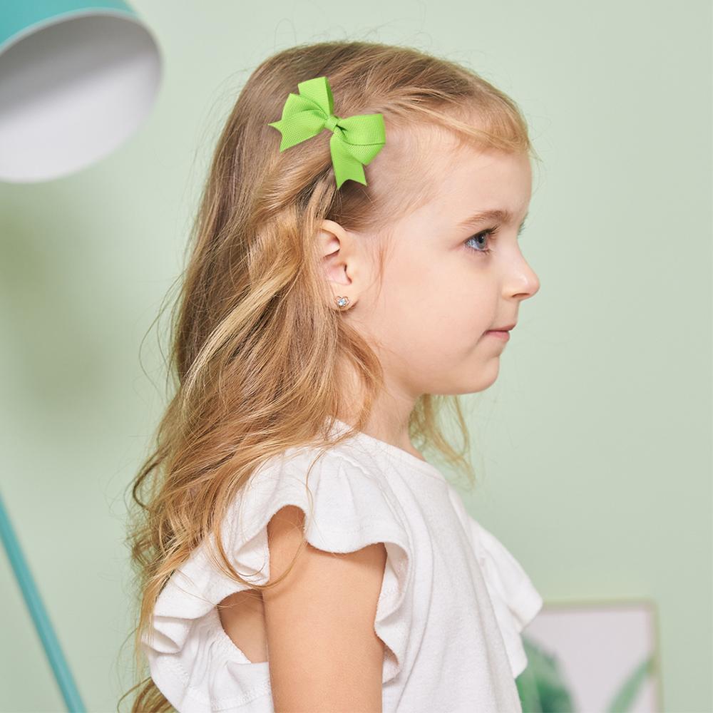 40pcs Solid Color Webbing Bow Hair Clip Children's Boutique Bangs Hair Clip Random 4 Sets of Hair Clips