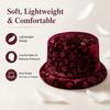 Fleece Lined Velvet Cap Thickened Winter Cap Classic Style Print Hat  Daily Walk