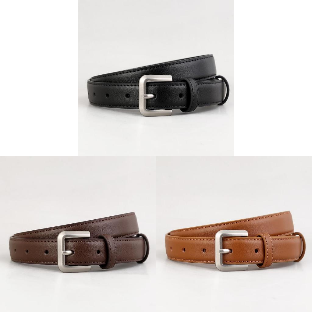 Classic Leather Waist Belt For Women With Alloy Buckle For Casual And Office Wear