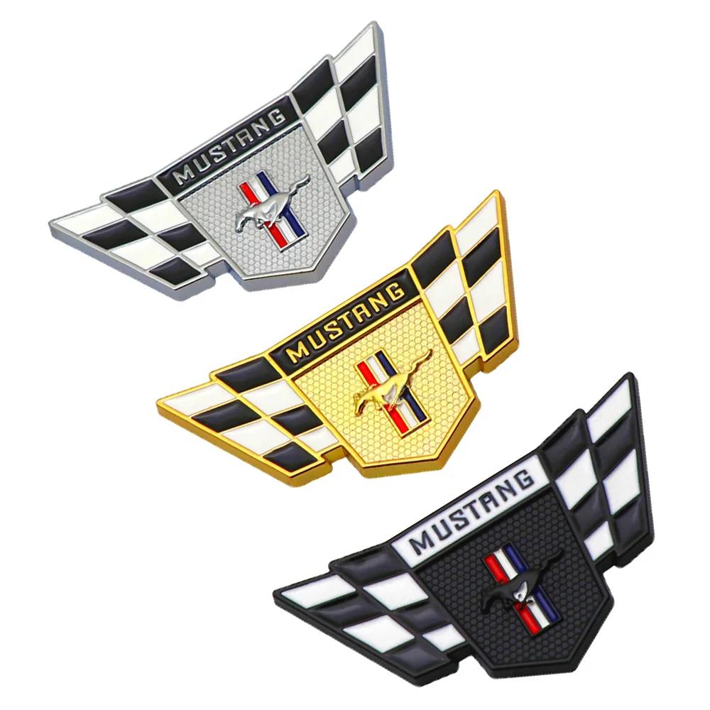 1pc 6.5x3.4cm Metal Car Horse Y236 Badge Trunk Sticker for Ford Mustang 2.3T Shelby GT350 GT500 GT 2015-2017 Rear Logo Emblems