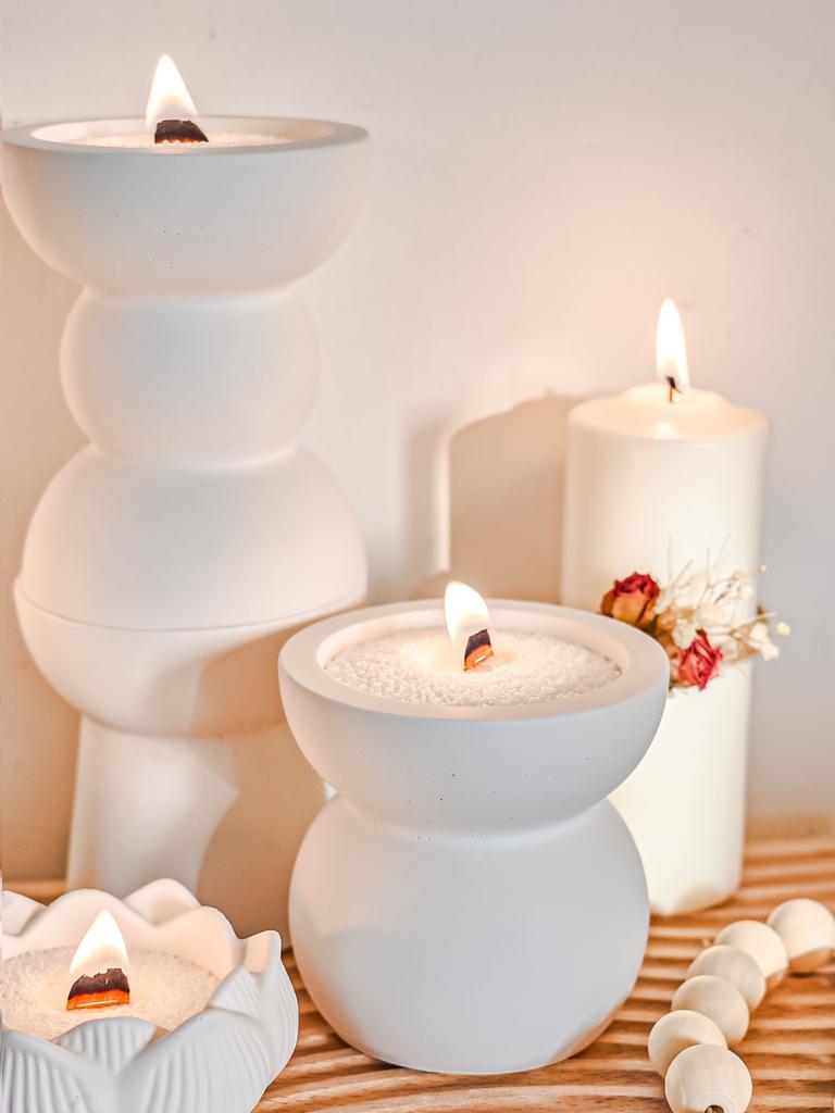 Minimalistischer Geometrie Kerzenhalter Silikonform DIY Beton Runder Kerzenbehälter Gipsform Blumentopf Harzformen Heimdeko