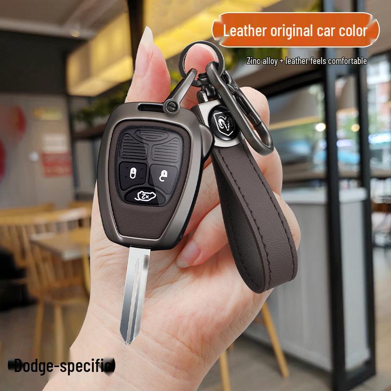 Dodge Straight Key Cover - Ku Bird Metal Shell, Vintage Remote Full Package Buckle for Men/Women