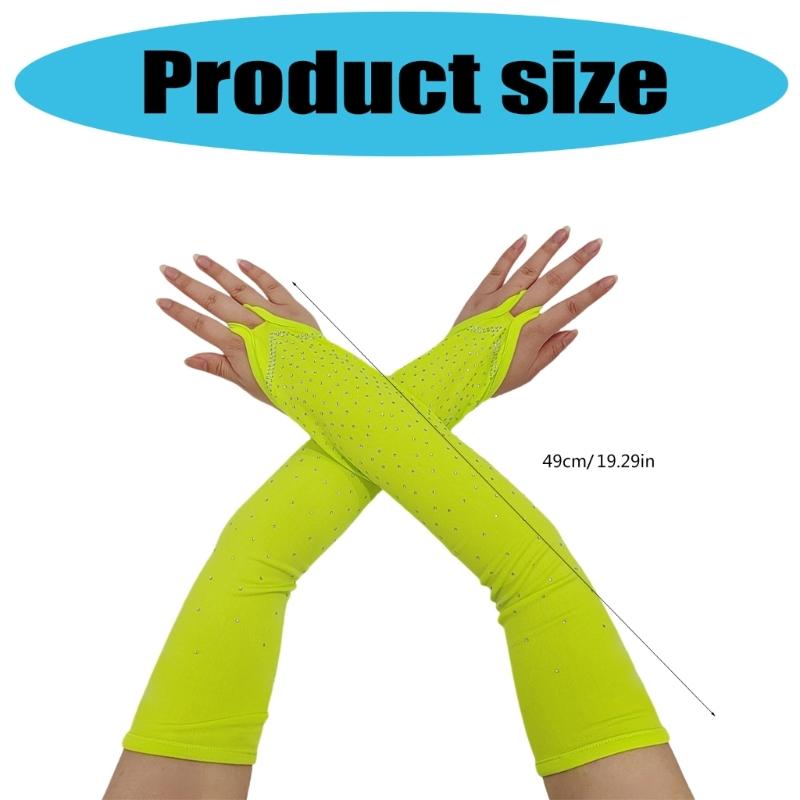 Nachtclub-Handschuhe für Damen und Mädchen für Mottoparty Bequem zu tragen Elastische Dehnbare Ärmel Handschuhe