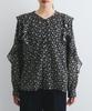 Ruffled Frill Light Green Front and Back [BIS] Women's Blouse, (33), 2-Way