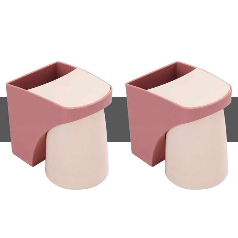 Toothbrush Cup Holder Toothpaste Holder Wall Mount with Self-draining Design & Magnetic Cup Space Saver & Easy Installation