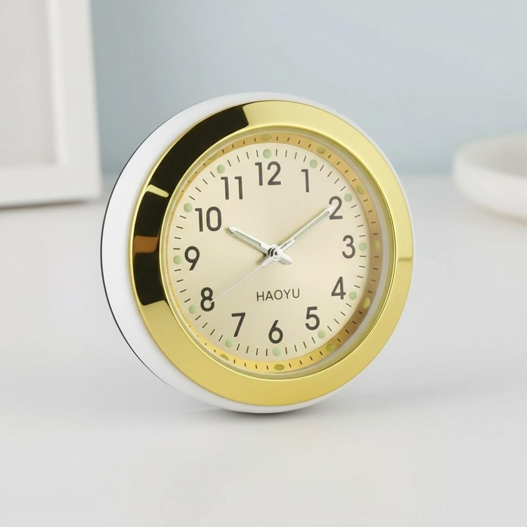 

Analog Car Clock Luminous Auto Air Outlet Decor Car Ornaments Quartz Clocks Auto Accessories золотой