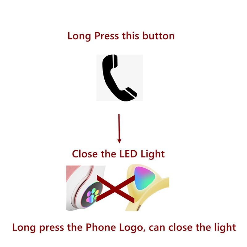 Blitzlampe, niedliche Katzenohren-Kopfhörer, Bluetooth 5.0, Stereo mit Mikrofon, unterstützt TF-Karte, kabellos, für Kinder und Mädchen, Geburtstagsgeschenk