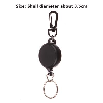 Anti Lost Keyring Elastic Steel Wire Pull Keychain Tag Card Holder Recoil Belt Metal Badge Retractable Reel Id Badge Holders