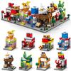 NEW DIY Makeup Convenience Store Flower Shop Hair Salon Piano Game Hall Fruit Bookstore Building Blocks Bricks Movie Model Toy