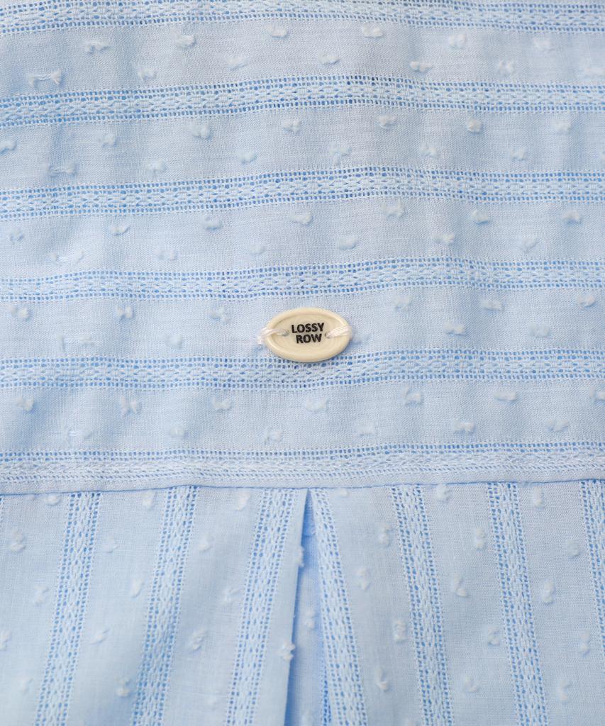 LOSSYROW Jasmine Cotton Wide Shirt Blue