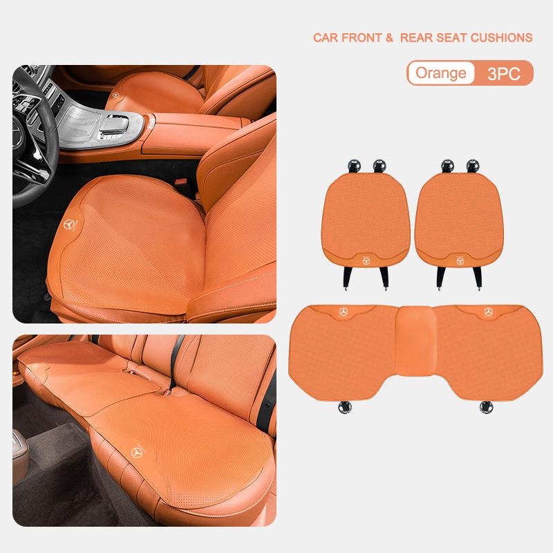 XKJ1 Car Seat Cover Sweatproof Breathable Anti-slip Seat Mat Pad For Mercedes Benz GLC CLE CLA GLB GLS W177 W205 W213 W222 Stickers
