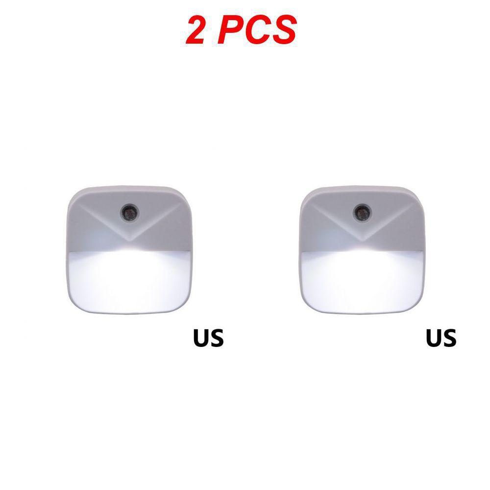 Mini Cute Wall Plug-in LED Night Light Auto Sensor Bedside Lamp For Bedroom Kid's Room Hallway Corridor Stairs EU/US 110V 220V