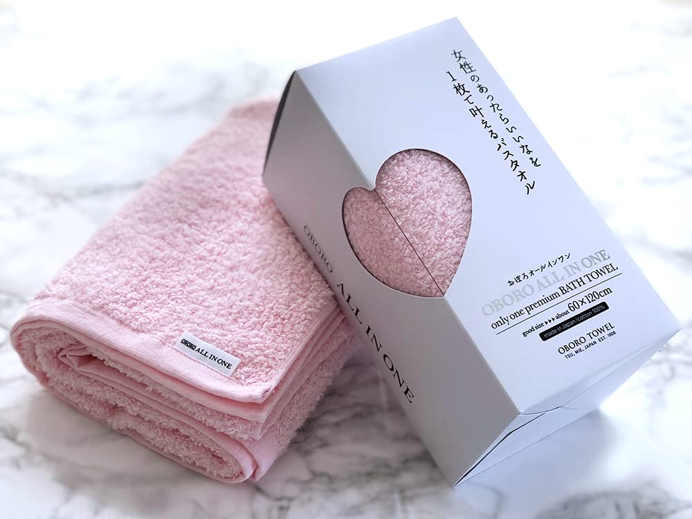 Oboro Towel Bath Towel Lightweight Made in Japan Pink 60 x 120 cm A towel that will make all your wishes come true Quick-drying women's