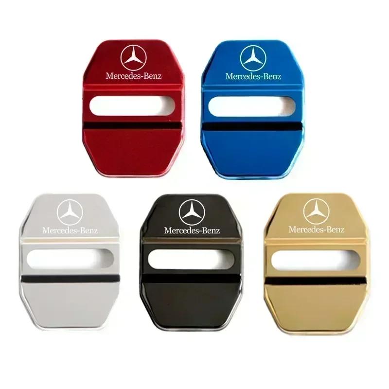 4Pcs Car Styling Car Door Lock Covers stikcer Case for Mercedes Benz New B/C/E Class A Class C200L GLC GLK CLA GLA Accessories