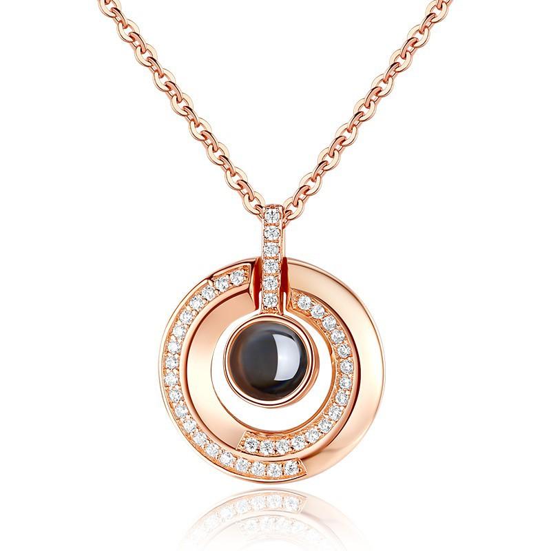 

Женское ожерелье с круглой проекцией «Я люблю тебя» с универсальным темпераментом