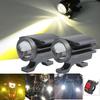 Motorcycle LED Headlight Super Bright Mini Projector Fog Light Spotlight Lens ATV Driving Lamp