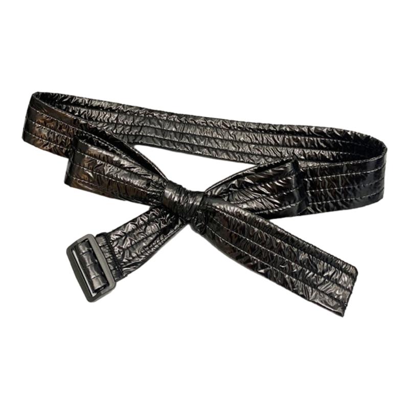 Womens Thin Puffer Waist Belt for Down Jacket Vintage Stretch Cinches Belt Vintage Buckles Down Jacket Coat Decorative