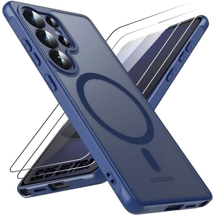 Coque - BOOLING - pour Samsung Galaxy S25 Ultra - Protection Complète - 2 Verres Trempés - Anneau Magnétique