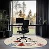 Christmas Printed Round Rug Carpet Chair Rug Area Rug Entryway Doormats,for Office Chair Living Room Bedroom Kitchen Room.