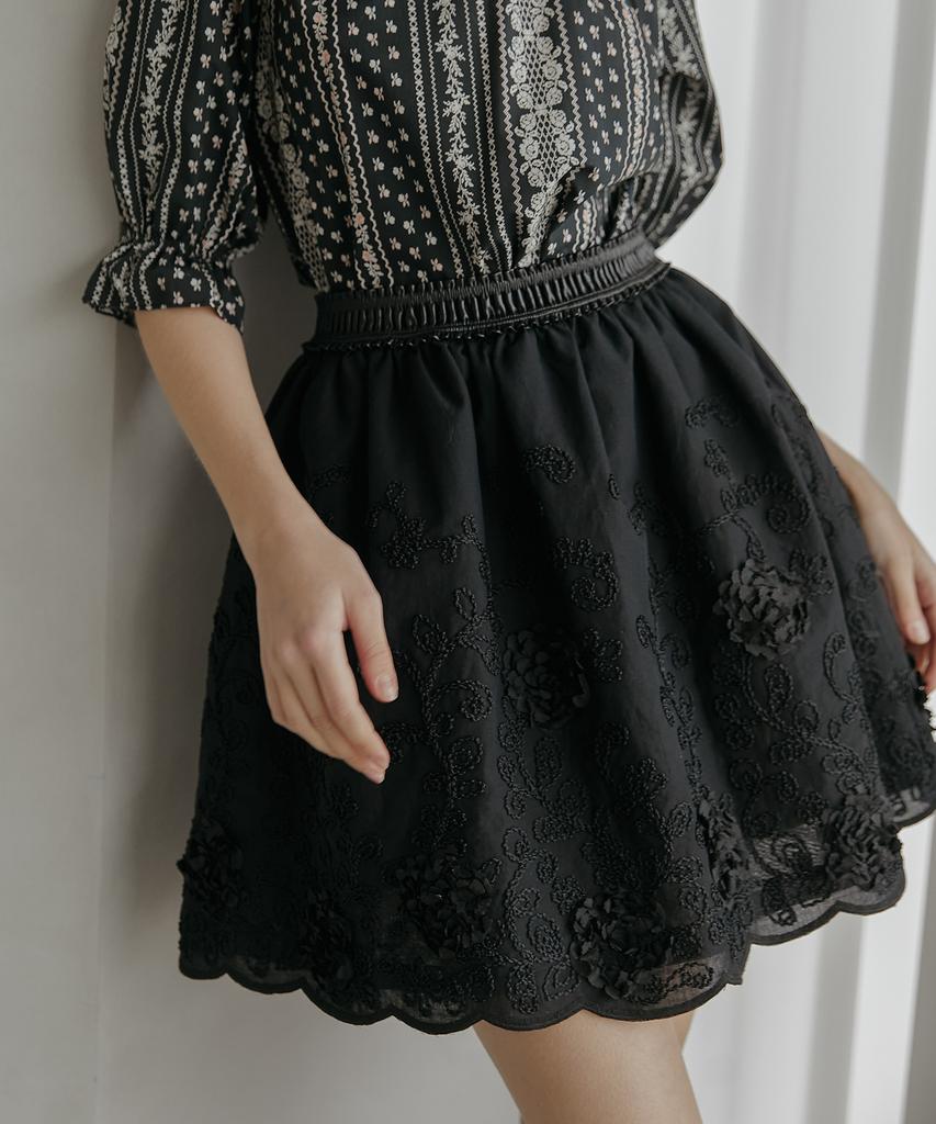 Tina Blossom Blackbird Skirt