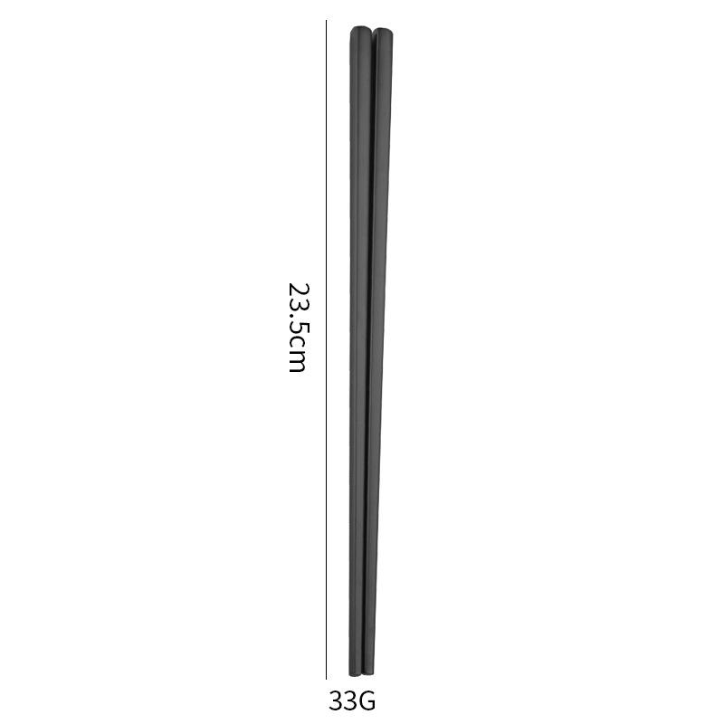 Matte 304 Stainless Steel Chopsticks Thickened and Lengthened Non-slip and High Temperature Resistance Integrated Domestic Sushi Chopsticks