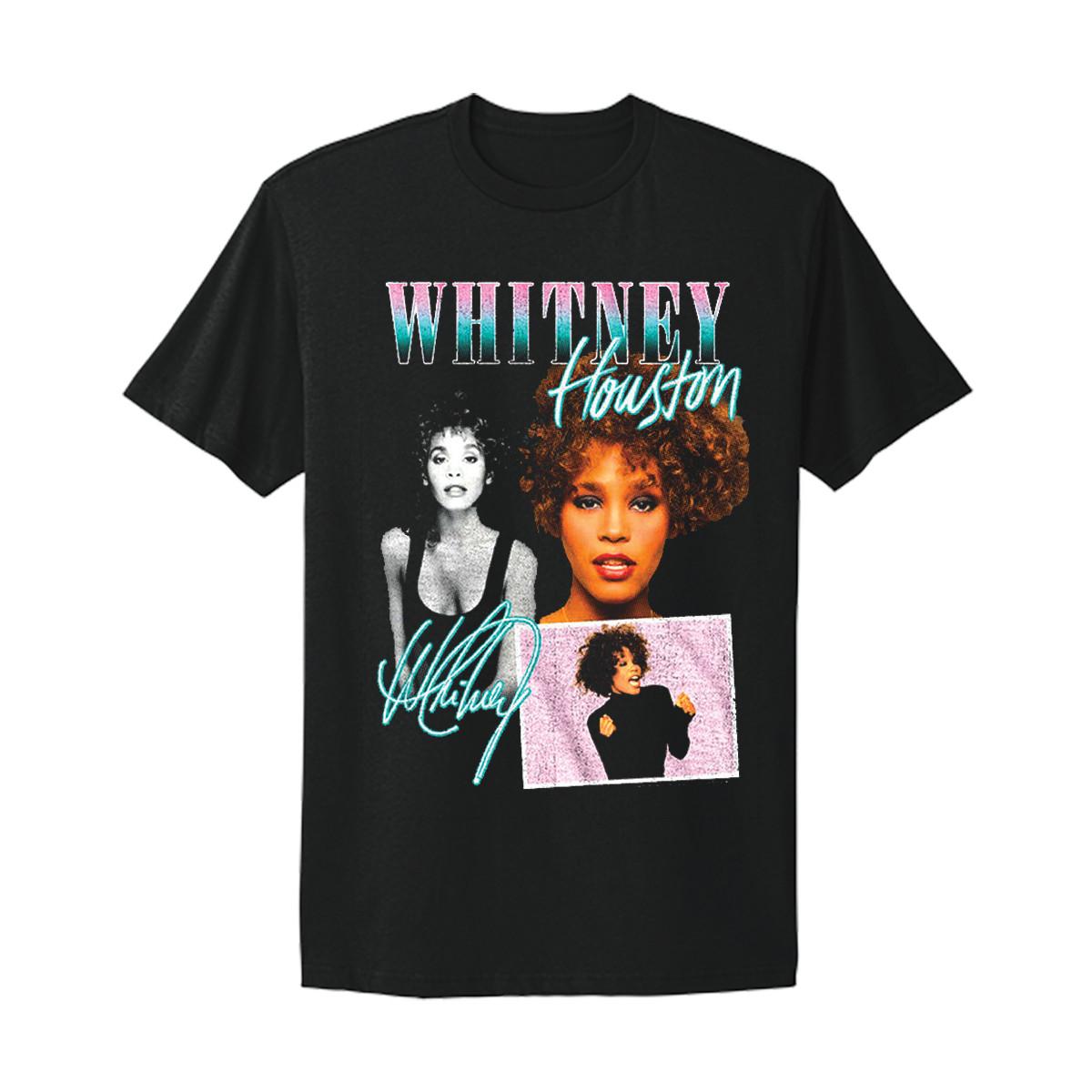 Whitney Houston 90s retro graphic design Gift T-shirt XL