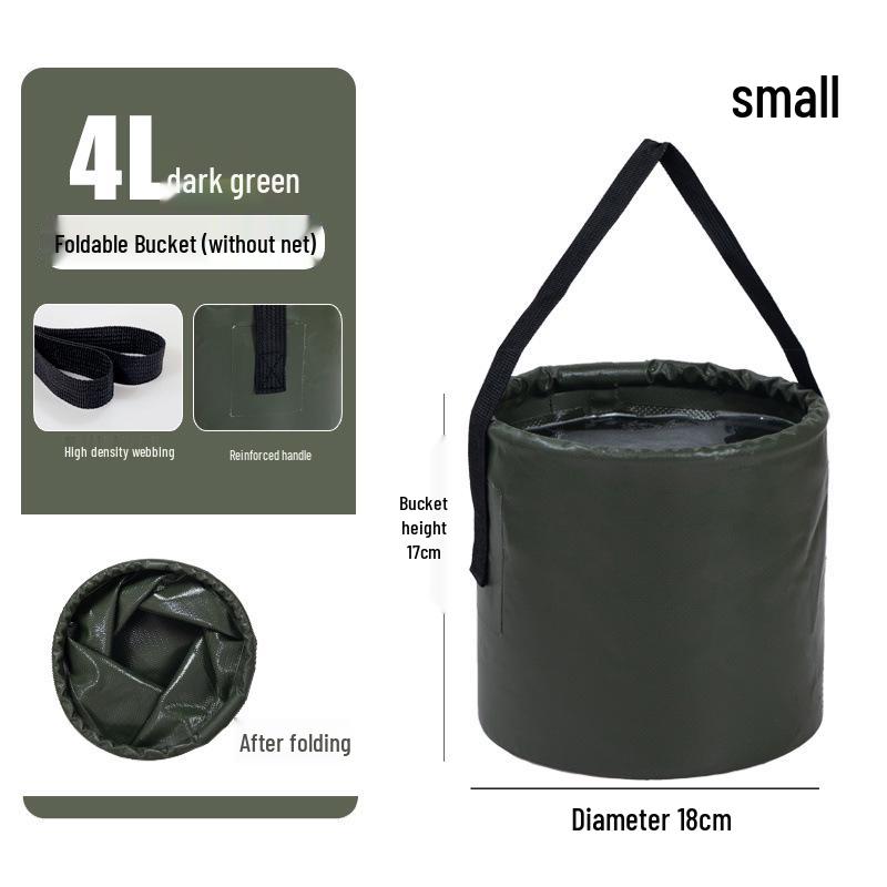 Portable Folding Water & Fish Bucket for Camping and Travel