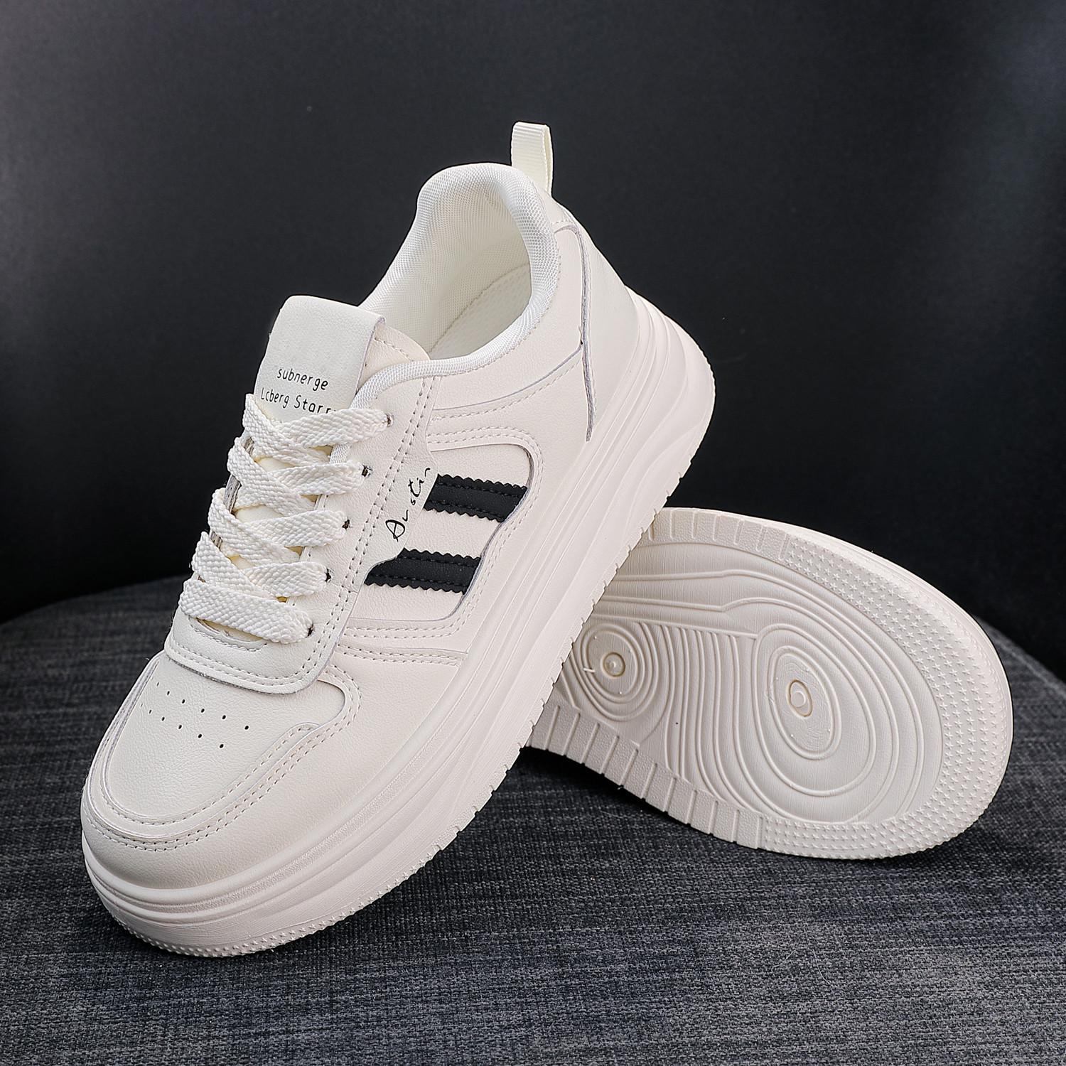 2026 Autumn Trendy Women s Thick Sole Low-Top White Running & Casual Shoes 35