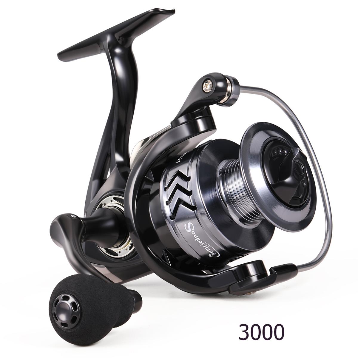 

Sougayilang новая рыболовная катушка, модель 1000-6000, многоцветная рыболовная катушка, максимальное сопротивление 8 кг 3000 чёрный