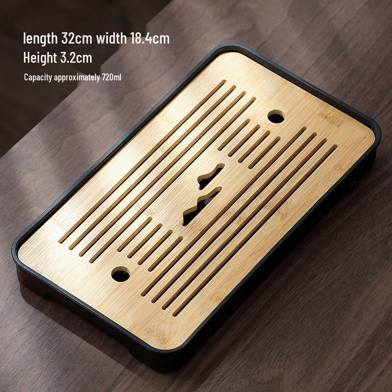 ME Modern Bamboo Tea Tray with Water Storage
