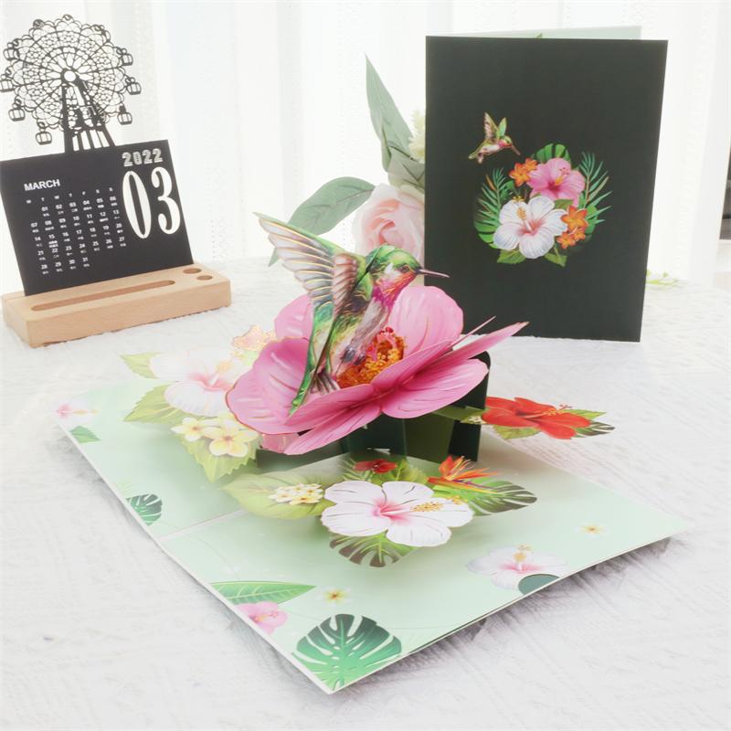 Creative Birthday Festival Universal Three-dimensional Greeting Card Butterfly Flowers Father's Day 3D Card High-end Teacher's Day Gift