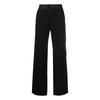 Stretch Fit Solid Color Straight Leg Casual Pants Men Bottoms Black H63032