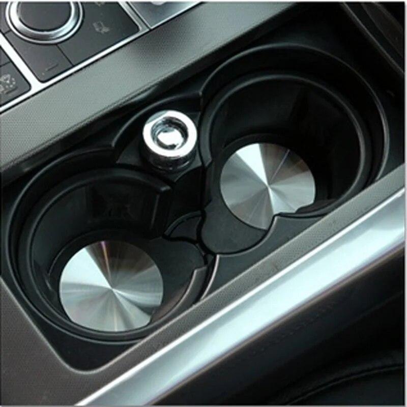 2pcs Aluminum Console Cup Holder Pad for Mercedes Benz A B C E GLC CLA GLA ML GL Class W176 W204 W205 W212 W213 X166 Car Styling