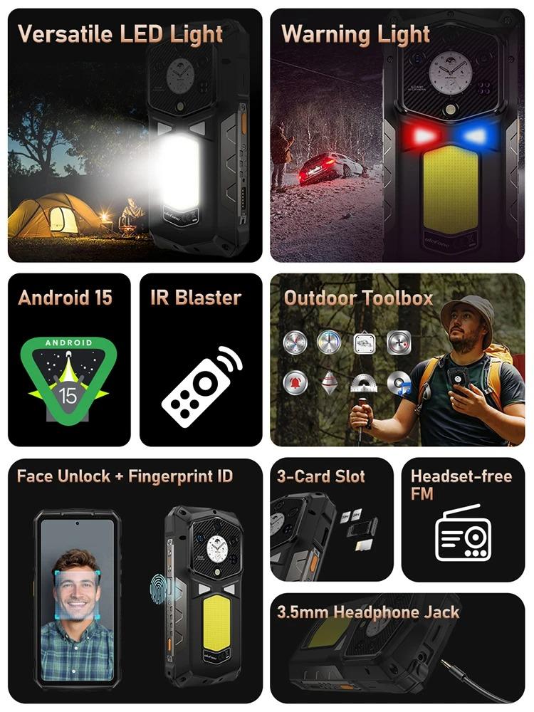 Ulefone Armor 29 Pro 5G AI Rugged Phone 21200mAh 120W 64MP Night Vision 6.67" 120Hz 512GB ROM Dimensity 7400