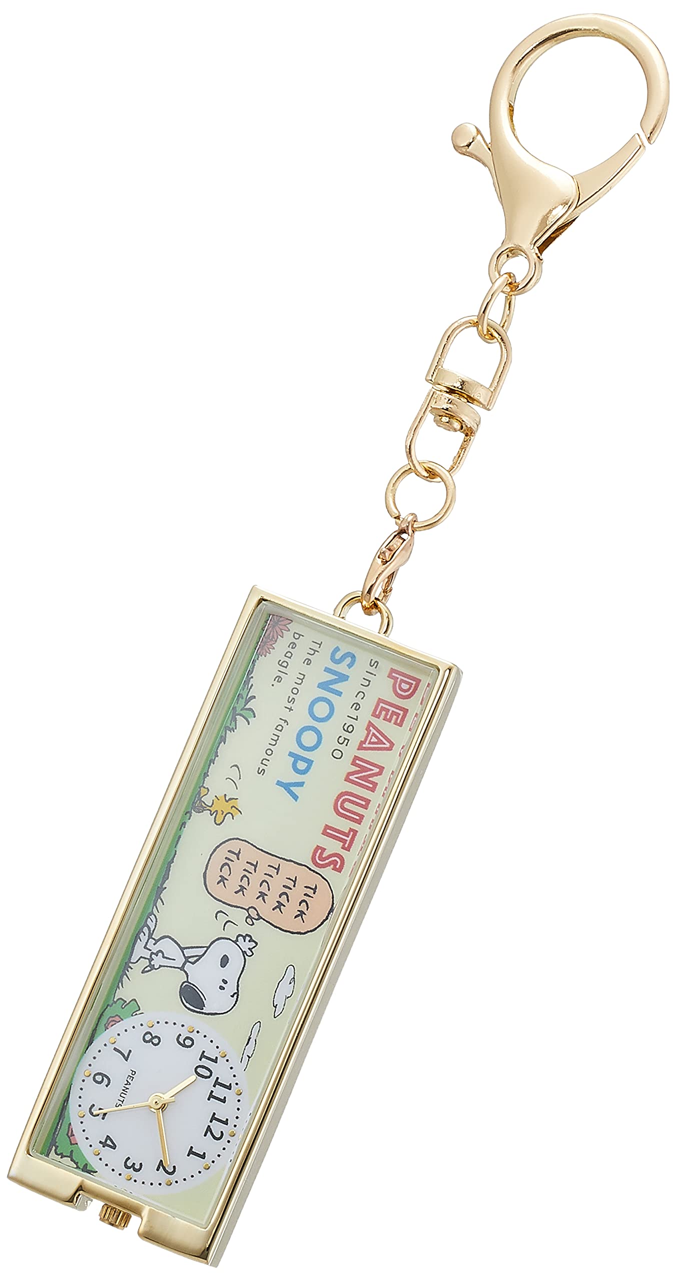 

Аналоговые карманные часы Snoopy, часы-брелок, белый циферблат для женщин [Fieldwork] PNT019-1