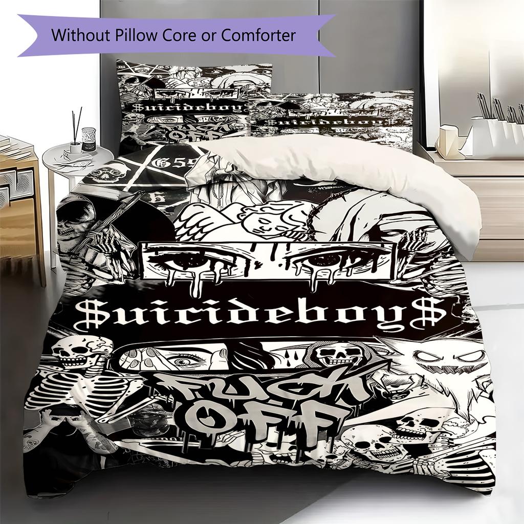 $uicideboy$,ALF Patroon Beddengoed,Dekbed Set Dekbedovertrek Kussensloop Huis Verjaardagscadeau (1 dekbedovertrek + 2 kussenslopen, zonder binnenkussen)
