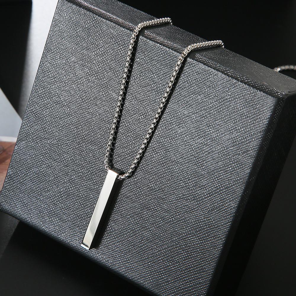 Trendy Titanium Steel Long Stick Necklace - Unisex Hip Hop Sweater Chain