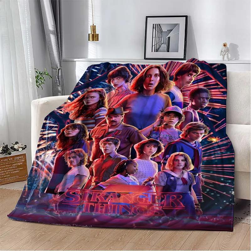 Custom Horror, Thriller 3D Printed T-The Unfamiliar Warm Flannel Blanket Living Room Sofa Camping Picnic Blanket Holiday Gifts