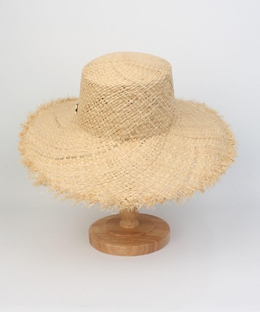 Yunibeosyeolkemiseuteuli Soft Natural Raffia Flat Panama Hat Panama Hat