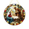 Art Deco Acrylic Religious Jesus Sun Catcher,Wall Hanging Decorative Sign for Home & Garden, Multipurpose Religious Theme Plaque