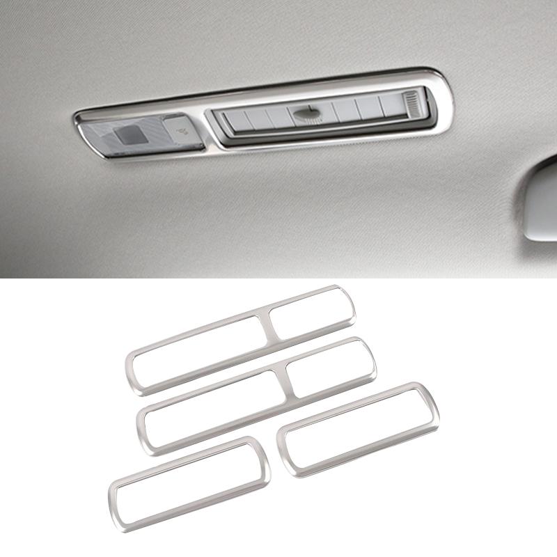 For Toyota Highlander XU70     2024 Hybrid Stainless Steel Car Internal Roof Vent Frame Cover Trim Stickers