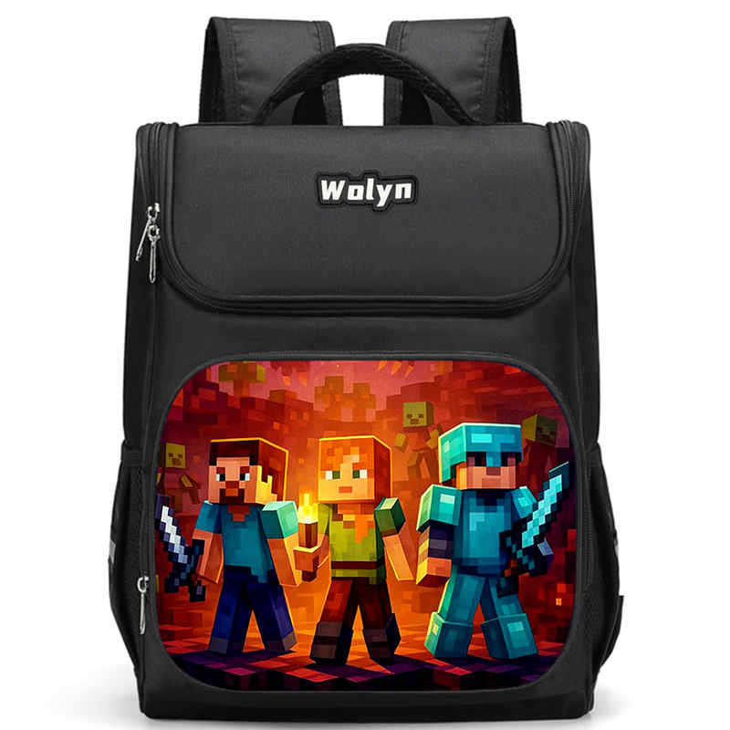 Minecraft Schoolbag Multi-Functional High-Value Spine Protection To Reduce The Burden, A Must-Have Comfortable Backpack For Students