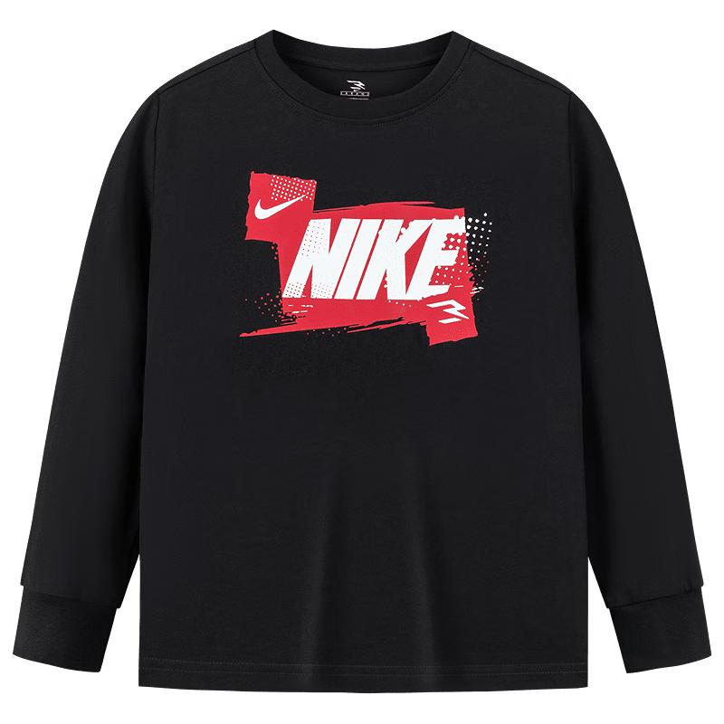 

NIKE3BRAND Kids Cotton Long-Sleeve T-Shirt with Color-Block Logo M