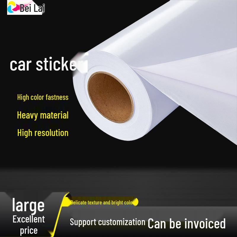 

Sailida Waterproof Self-Adhesive Car Stickers for Outdoor Advertising Removable White Adhesive 140g 0.914x50m
