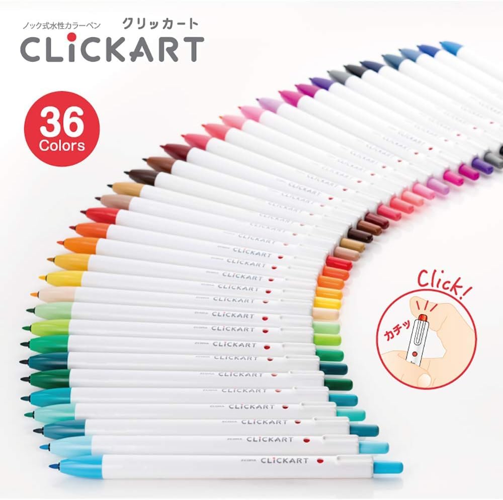 Zebra Clickart Pen LT Set Water-Based 12-Color WYSS22-12CLT