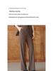 Women's Dark Brown Lyocell Blazer with Wide-Leg Pants Three-Piece Business Set