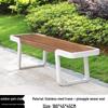 Stainless Steel & Solid Wood Outdoor Anti-Corrosion Park Bench for Garden or Courtyard Use