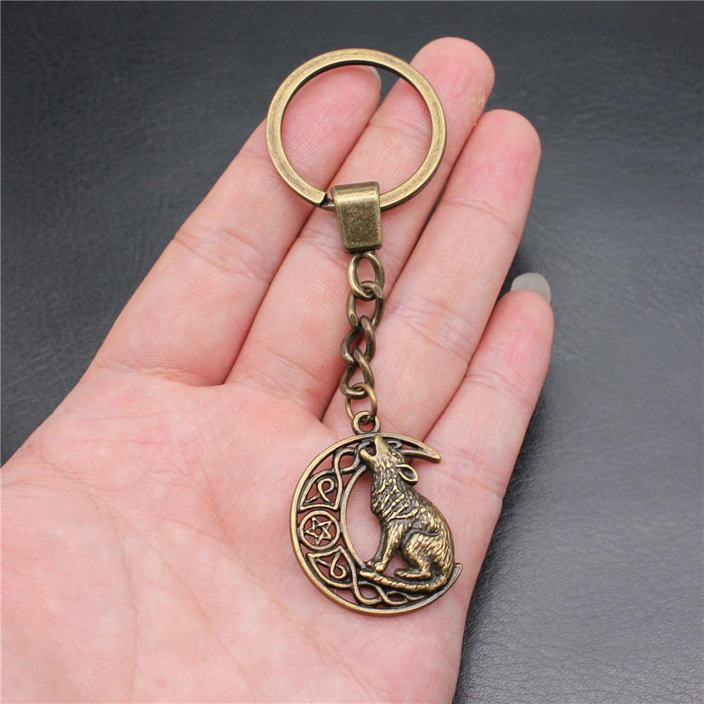 30mm Keychains Sun Moon Pentagram Vintage Jewelry Supplies QY047
