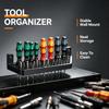 Workshop Workbench Screwdriver Storage Stand, Wall‑Mounted Hex Hole Screwdriver Holder for Garage Tool Organization