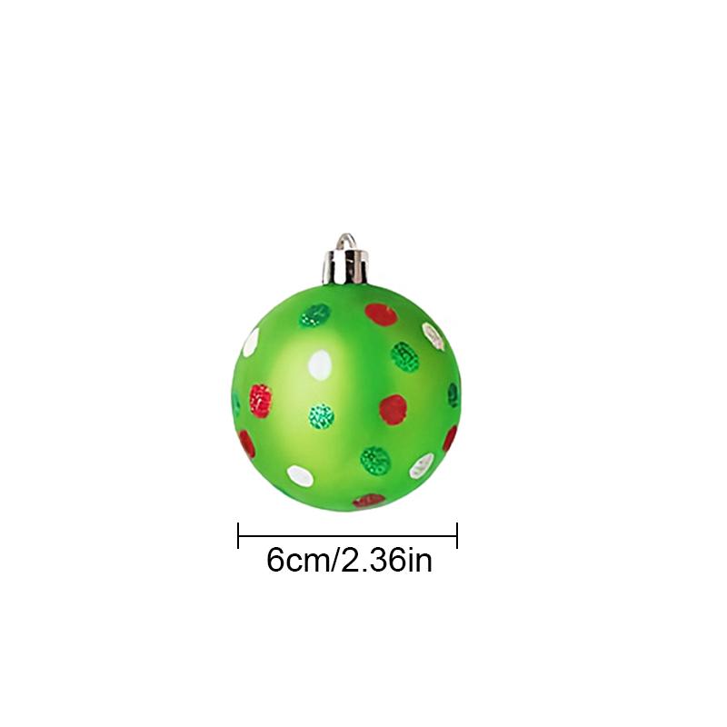 Ornamente Pandantiv Crăciun 2025 Sclipici Decor Petrecere Acasă Desen Animat Model Buline Desenat Manual Articole pentru Pomul de Crăciun 12 buc/Cutie